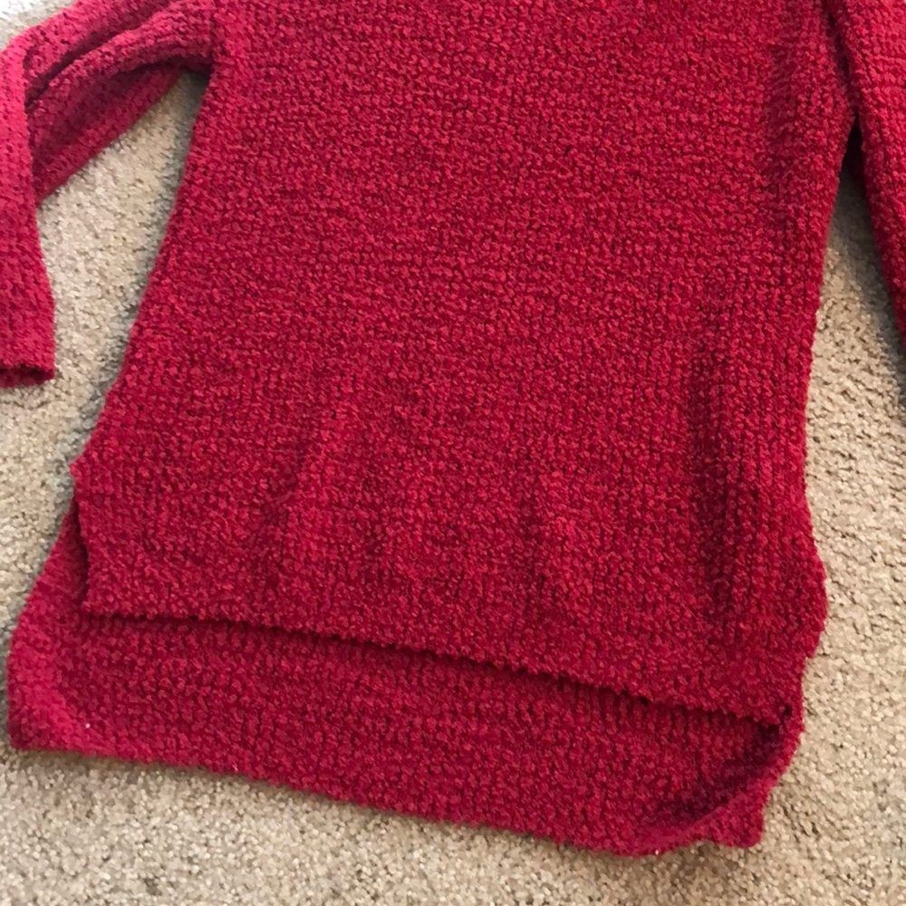 Chunky Soft Red Wine Sweater - Picture 5 of 9